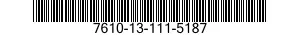 7610-13-111-5187  7610131115187 131115187