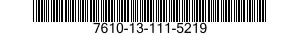 7610-13-111-5219  7610131115219 131115219
