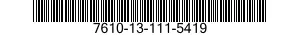 7610-13-111-5419  7610131115419 131115419
