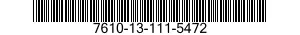 7610-13-111-5472  7610131115472 131115472