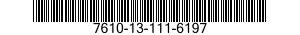 7610-13-111-6197  7610131116197 131116197