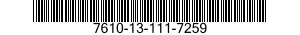 7610-13-111-7259  7610131117259 131117259
