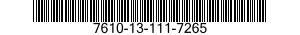 7610-13-111-7265  7610131117265 131117265