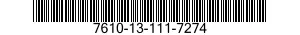 7610-13-111-7274  7610131117274 131117274