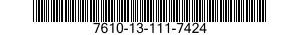 7610-13-111-7424  7610131117424 131117424