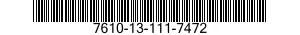 7610-13-111-7472  7610131117472 131117472