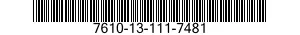 7610-13-111-7481  7610131117481 131117481