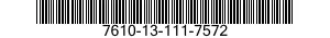 7610-13-111-7572  7610131117572 131117572