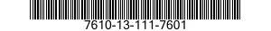 7610-13-111-7601  7610131117601 131117601