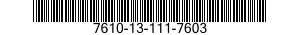 7610-13-111-7603  7610131117603 131117603