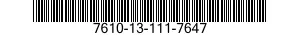 7610-13-111-7647  7610131117647 131117647