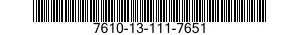 7610-13-111-7651  7610131117651 131117651