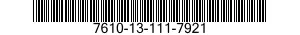 7610-13-111-7921  7610131117921 131117921