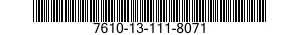 7610-13-111-8071  7610131118071 131118071