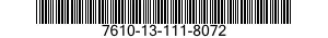 7610-13-111-8072  7610131118072 131118072
