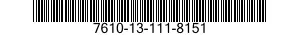 7610-13-111-8151  7610131118151 131118151