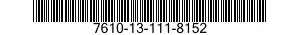 7610-13-111-8152  7610131118152 131118152