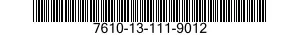 7610-13-111-9012  7610131119012 131119012
