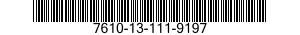 7610-13-111-9197  7610131119197 131119197