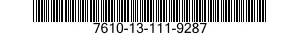 7610-13-111-9287  7610131119287 131119287