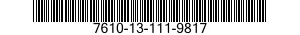 7610-13-111-9817  7610131119817 131119817