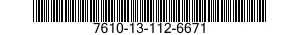 7610-13-112-6671  7610131126671 131126671