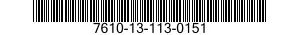 7610-13-113-0151  7610131130151 131130151