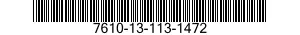 7610-13-113-1472  7610131131472 131131472