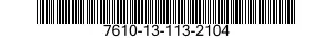 7610-13-113-2104  7610131132104 131132104