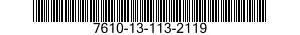 7610-13-113-2119  7610131132119 131132119