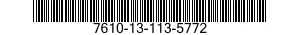 7610-13-113-5772  7610131135772 131135772