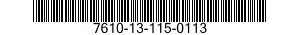 7610-13-115-0113  7610131150113 131150113
