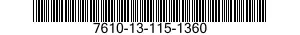 7610-13-115-1360  7610131151360 131151360