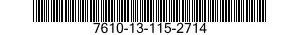 7610-13-115-2714  7610131152714 131152714