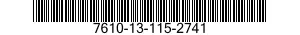 7610-13-115-2741  7610131152741 131152741