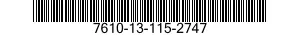 7610-13-115-2747  7610131152747 131152747