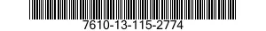 7610-13-115-2774  7610131152774 131152774