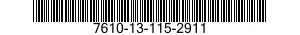 7610-13-115-2911  7610131152911 131152911
