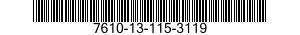 7610-13-115-3119  7610131153119 131153119