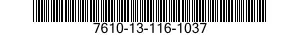 7610-13-116-1037  7610131161037 131161037