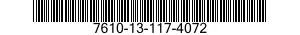 7610-13-117-4072  7610131174072 131174072
