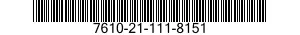 7610-21-111-8151  7610211118151 211118151