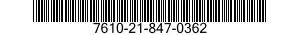 7610-21-847-0362  7610218470362 218470362