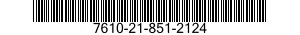 7610-21-851-2124  7610218512124 218512124