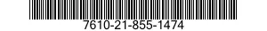 7610-21-855-1474  7610218551474 218551474