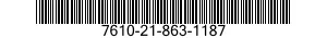 7610-21-863-1187  7610218631187 218631187