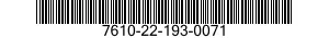 7610-22-193-0071  7610221930071 221930071