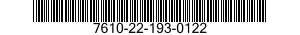 7610-22-193-0122  7610221930122 221930122
