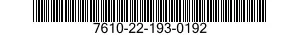 7610-22-193-0192  7610221930192 221930192