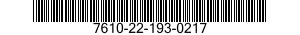 7610-22-193-0217  7610221930217 221930217